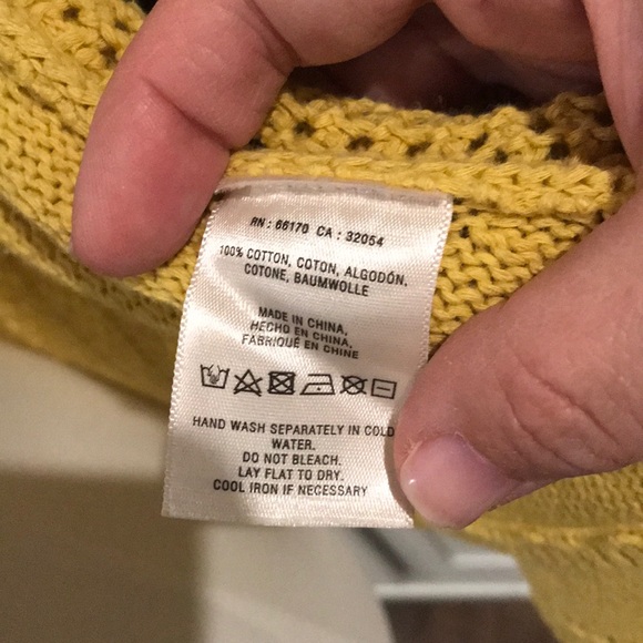 Anthropologie Rosie Neim yellow cardigan. Size M - Picture 5 of 5